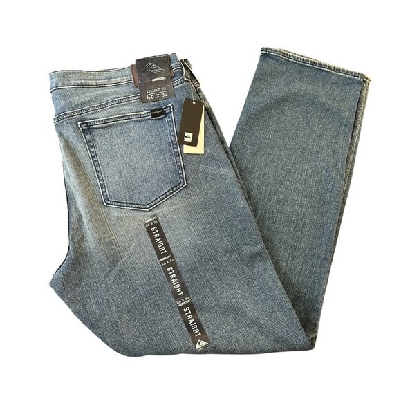Quiksilver Men’s Jeans Revolver Straight Fit Blue Size 40 X 32  New - Picture 1 of 16